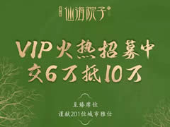 東辰·仙海院子VIP火熱招募中！交6萬抵10萬，院子不多，機會稍縱即逝！