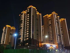 瀾悅樓體亮化工程順利完工，安州城市夜景再升級